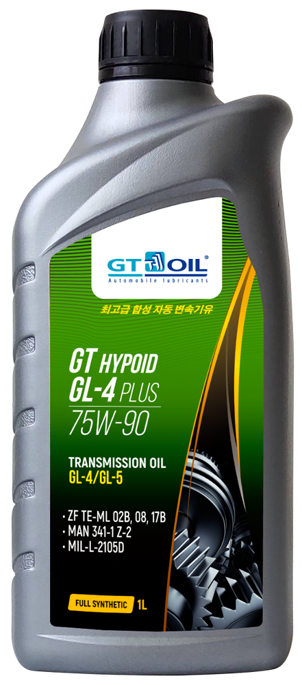 Масло трансмиссионное GT Hypoid GL-4 Plus, SAE 75W-90, API GL-4/GL-5, Synt. 1 л, (12шт/уп)