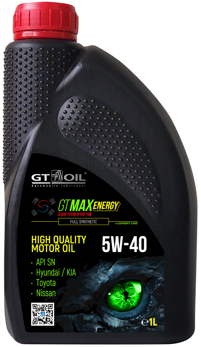 Масло моторное GT Max Energy, SAE 5W-40, API SN, Synt. 1 л, (10шт/уп)