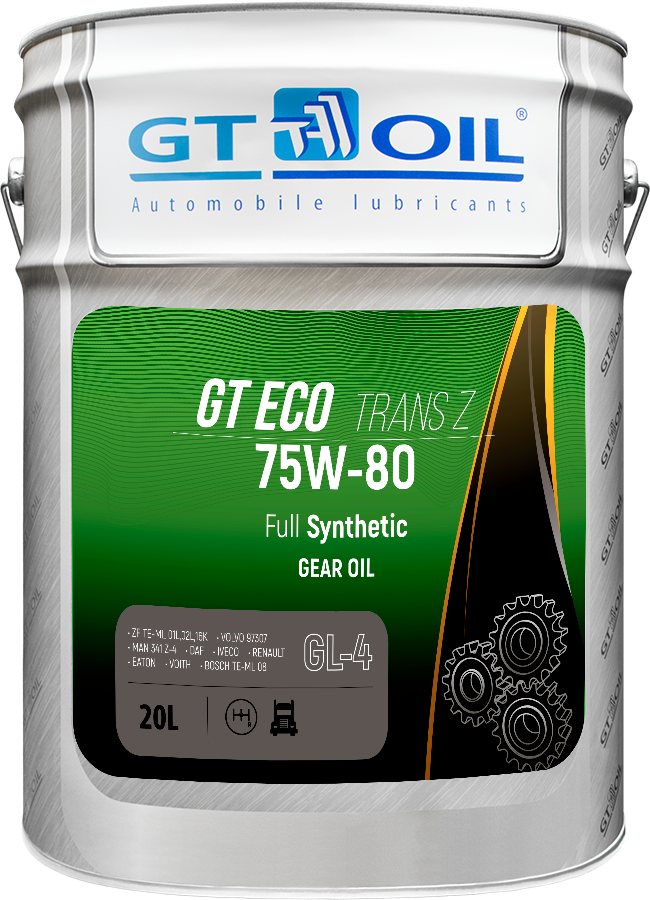 Масло трансмиссионное GT ECO Trans Z, SAE 75W-80 API GL-4, Synt. 20 л (Розлив)
