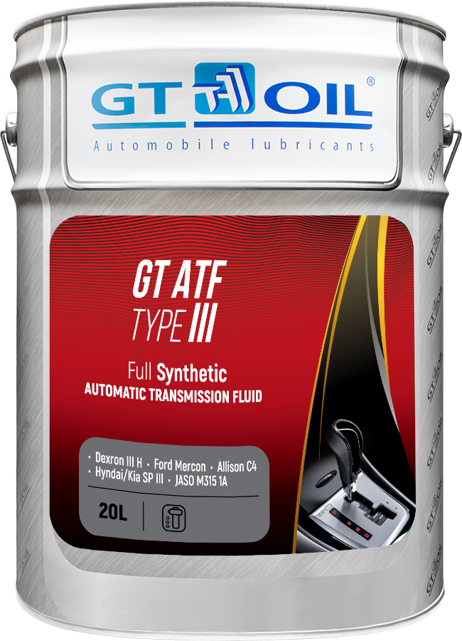 Масло трансмиссионное GT ATF Type-III Dex III H, Synt. 20 л (Розлив)