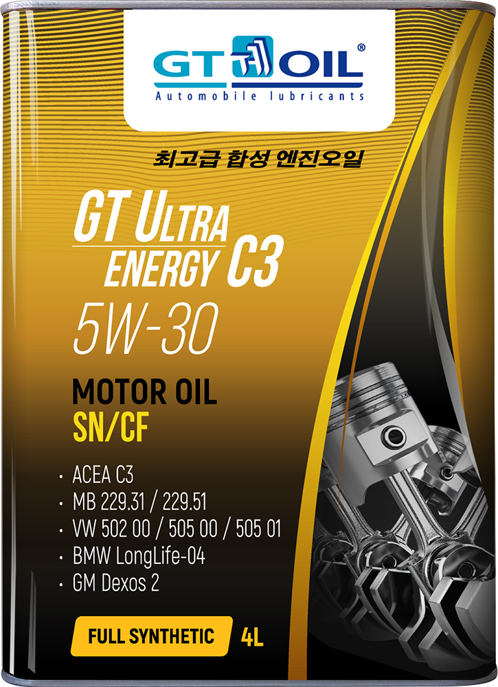 Масло моторное GT Ultra Energy C3, SAE 5W-30, API SN/CF, Synt. 4 л, (4шт/уп)