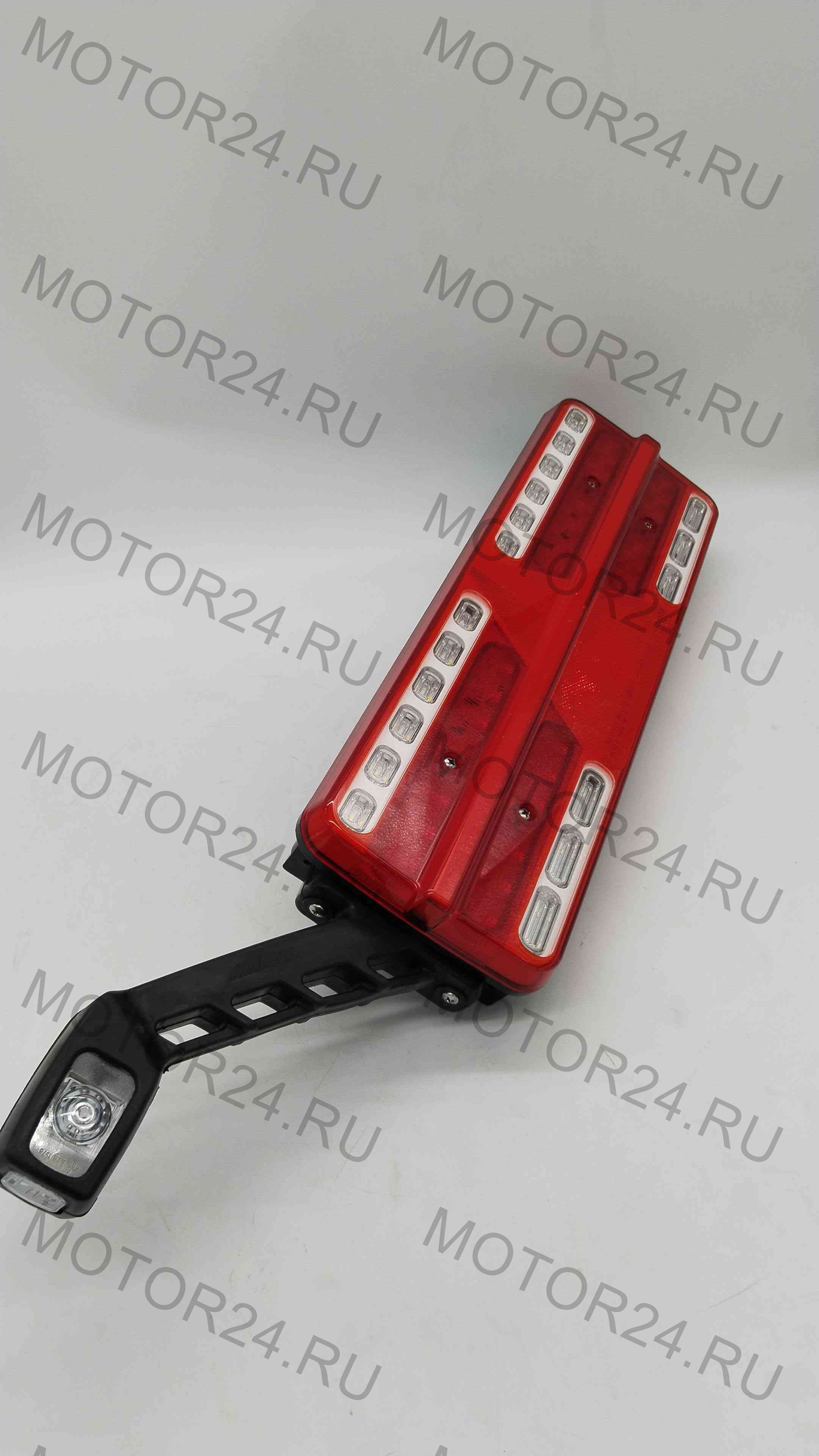 Фонарь задний 8с 448х150 LED лев. (7pinAMP+4 SuperSeal) + рог 180мм \ АТЛАНТА