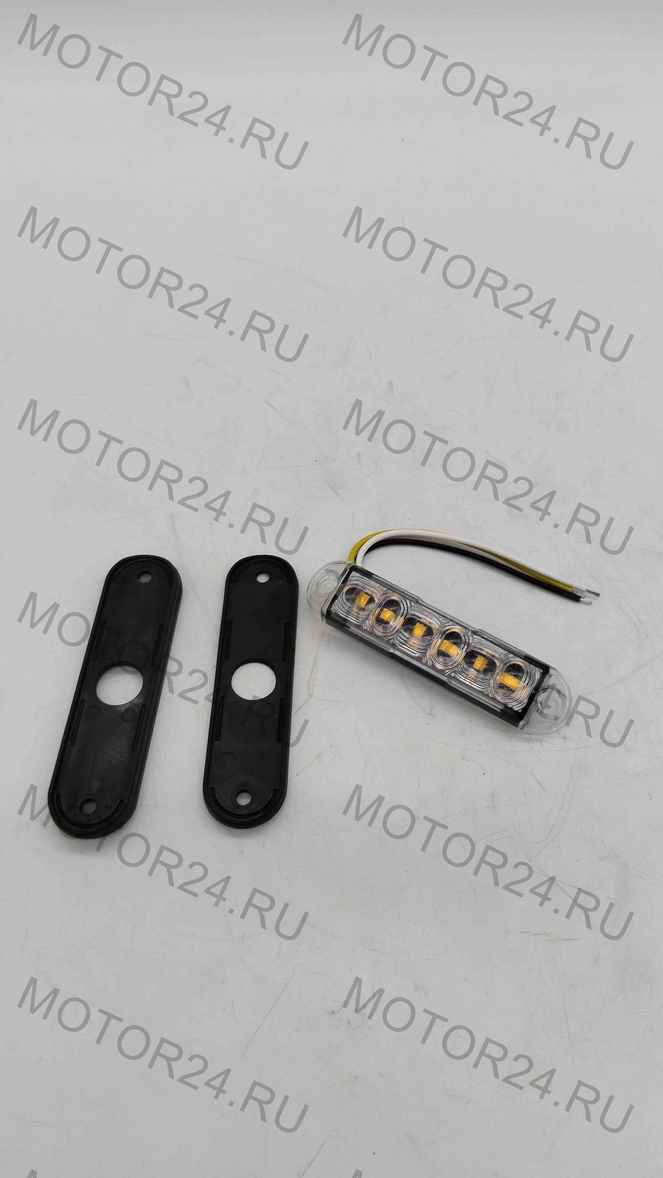 Фонарь-стробоскоп 103х27 LED (6диод) желтый каб. 0,15м (4 режима) п/ц 84 мм