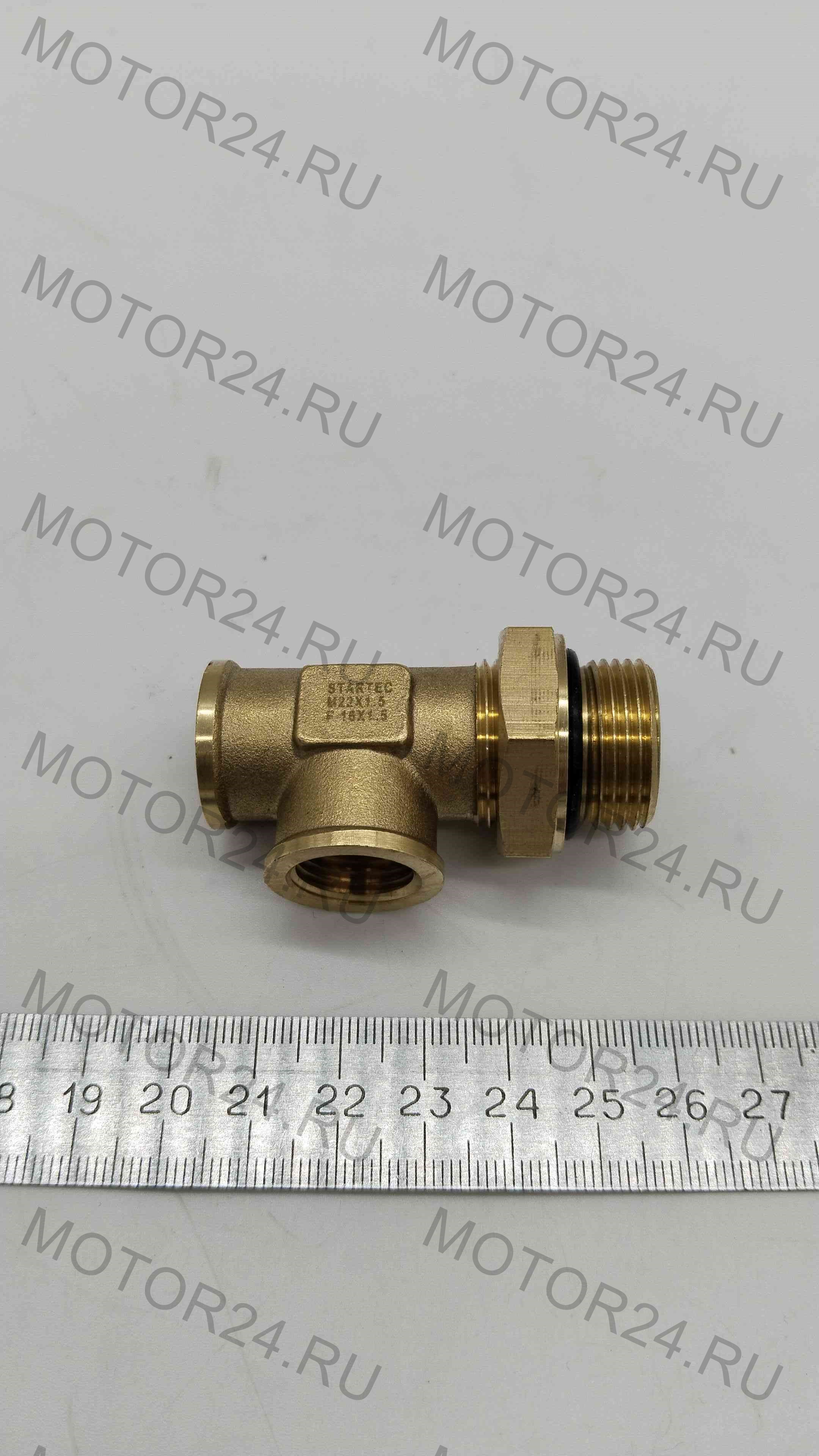 Фитинг М22F16F16 c контргайкой и уплотнением